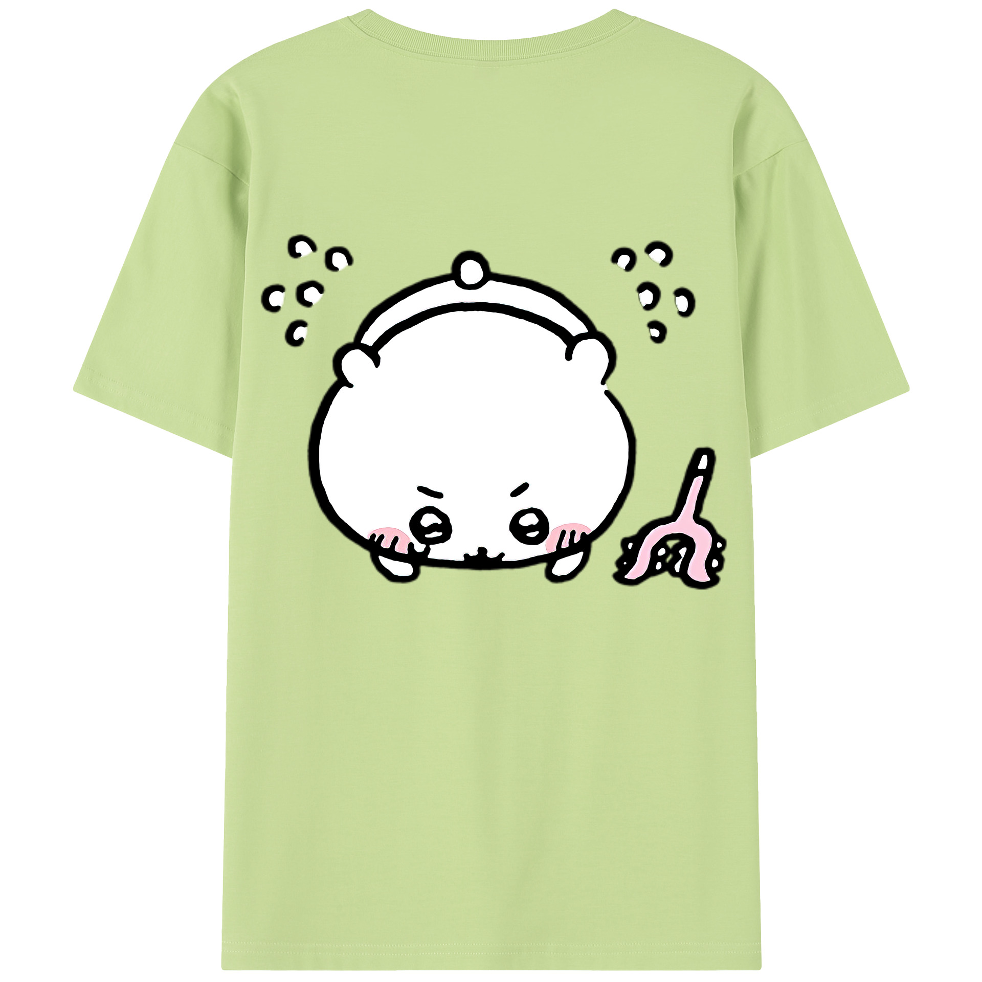 （画像用） ちいかわ ちいかわ Chii-kawa chiikawa 綿100％半袖Tシャツ（背面プリント）